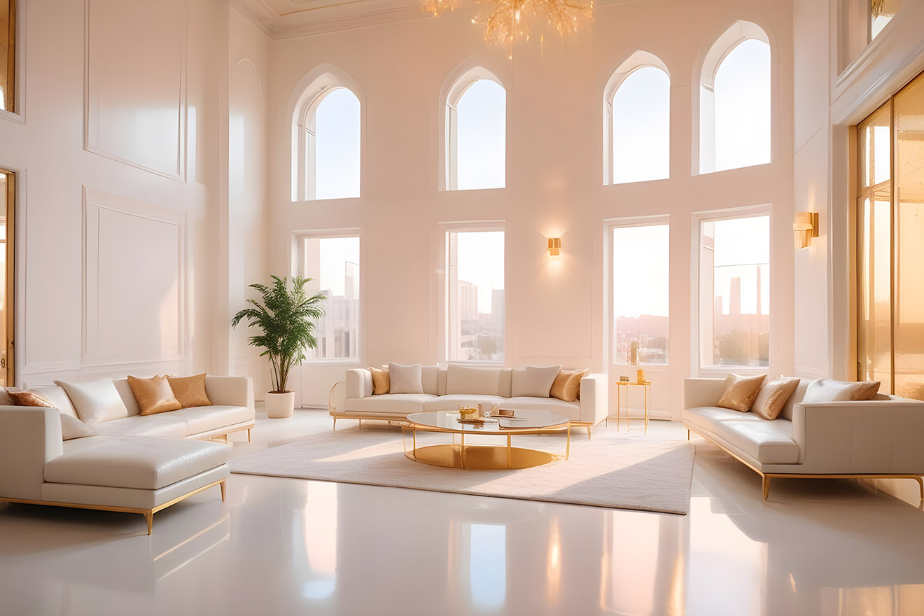 Großzügiger heller orientalischer Wohnraum