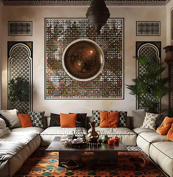 Ein geschmackvoll eingerichteter orientalischer Salon