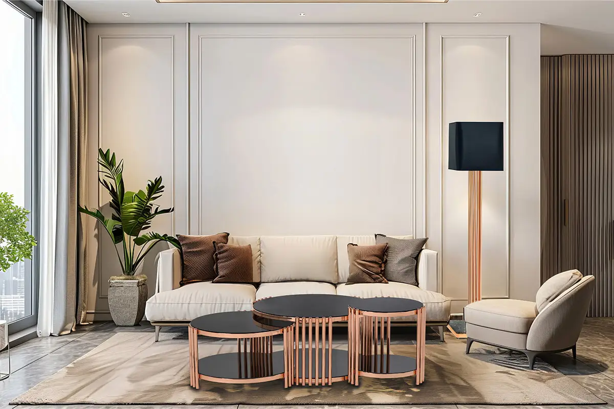Helles Sofa passend zu, hellen freundlichen Wohnzimmer