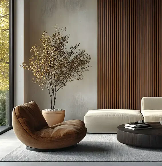 Sitzgruppe aus Couch und Sesseln